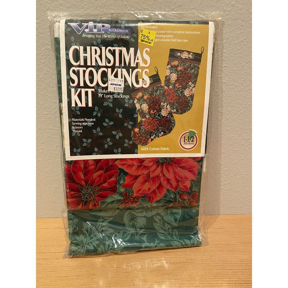 VIP Cranston Christmas Stocking Kit -‎ 2 Stockings 19" 2001